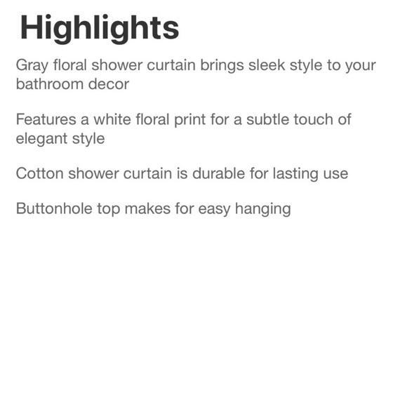 Project 62 Bath New Gray Floral Shower Curtain Project 62 Poshmark